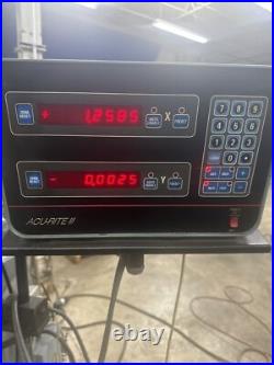 BRIDGEPORT MILLING MACHINE KNEE MILL 2HP DRO POWERFEEDS 48 X 9 Video