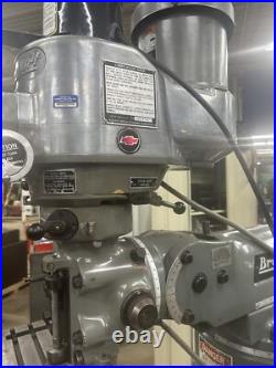 BRIDGEPORT MILLING MACHINE KNEE MILL 2HP DRO POWERFEEDS 48 X 9 Video