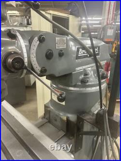 BRIDGEPORT MILLING MACHINE KNEE MILL 2HP DRO POWERFEEDS 48 X 9 Video