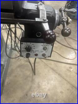 BRIDGEPORT MILLING MACHINE KNEE MILL 2HP DRO POWERFEEDS 48 X 9 Video