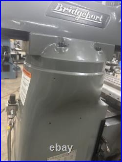 BRIDGEPORT MILLING MACHINE KNEE MILL 2HP DRO POWERFEEDS 48 X 9 Video