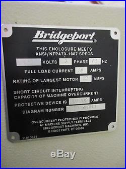 BRIDGEPORT TORQ-CUT TC-3 CNC Vertical MILL 30x16x20 Travels, 8000-RPM