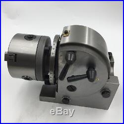 BS-0 Precision Semi Universal Dividing Head Tailstock Spindle with 5'' 3 JAW CHUCK