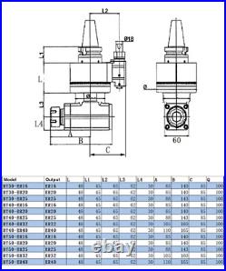 BT30/BT40/BT50-90 Degree Side Milling Head CNC Machining Center Right Angle Head