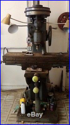 Becker #4 Vertical Boring Milling Machine 8 x 36 Table Mill Lathe 220V