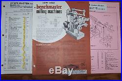 Benchmaster M28 Horizontal Milling Machine with 2 Arbors and Cutters