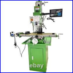 Benchtop Milling Machine 110V 1.5KW Brushless Motor R8 Taper 3Axis X Power Feed