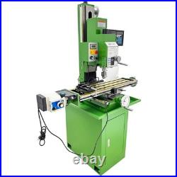 Benchtop Milling Machine 110V 1.5KW Brushless Motor R8 Taper 3Axis X Power Feed