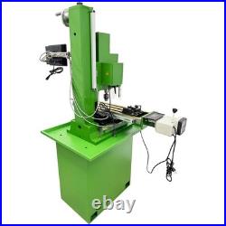 Benchtop Milling Machine 110V 1.5KW Brushless Motor R8 Taper 3Axis X Power Feed