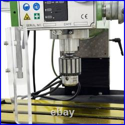 Benchtop Milling Machine 110V 1.5KW Brushless Motor R8 Taper 3Axis X Power Feed