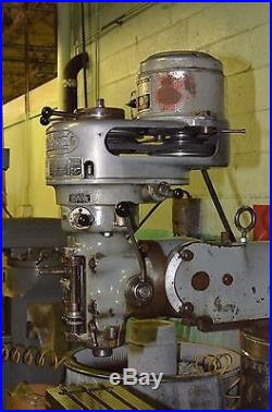 Bridgeport 1HP J Head Vert Milling Machine 9 x 42 NO RESERVE