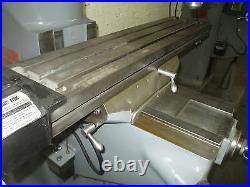 Bridgeport 1-1/2 HP BR2J Ram Type Turret Milling Machine Power Feed Table