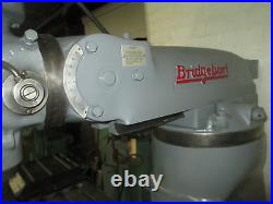 Bridgeport 1-1/2 HP BR2J Ram Type Turret Milling Machine Power Feed Table