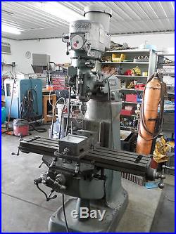 Bridgeport 2J variable speed head, DRO, Vise, 2HP, 12 Collettes, Immaculate