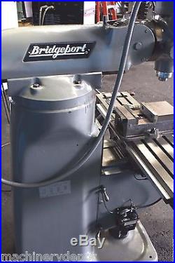 Bridgeport 2 HP vertical mill with ACU-Rite III Dro, 6 vise and power feed table