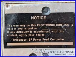 Bridgeport 6F Power Feed Controller Seco D28595 Boehm 4640 Crossfeed Motor Assy