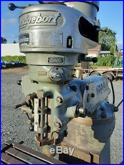 Bridgeport 9x32 j head milling machine withpower feed hardened ways r-8 spindle