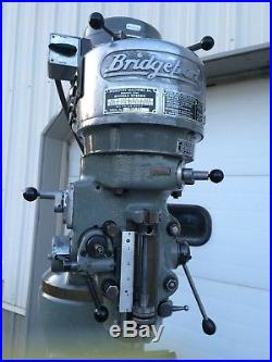 Bridgeport 9x42 Vertical Milling Machine 1hp J Head 240v Knee Type