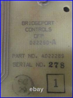 Bridgeport Controls A022289 DFP Board