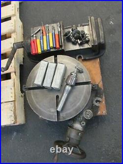 Bridgeport J Head Milling Machine 1 HP 3 PH, W / Vise & 12 Rotary Table & More