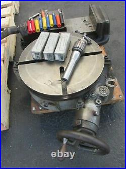 Bridgeport J Head Milling Machine 1 HP 3 PH, W / Vise & 12 Rotary Table & More