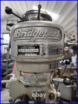 Bridgeport J Head Milling Machine Serial No. J-100945