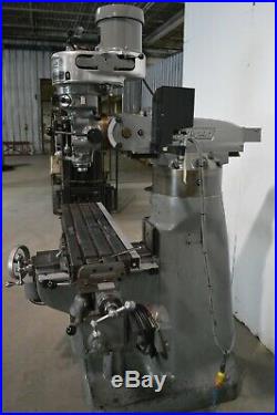Bridgeport J-Head Step Pulley Vertical Milling Machine With Newall 2 Axis Dro