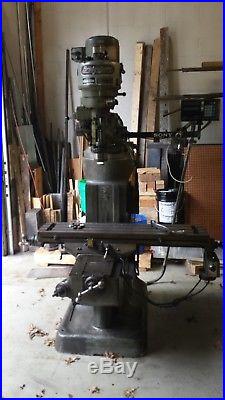 Bridgeport J-Head Vertical Milling Machine with DRO USED WORKING CONDITION