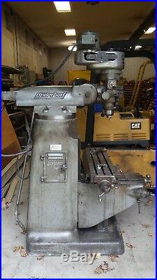 Bridgeport J-Head Vertical Milling Machine with DRO USED WORKING CONDITION