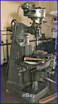 Bridgeport J-head Milling Machine with auto feed vice not included