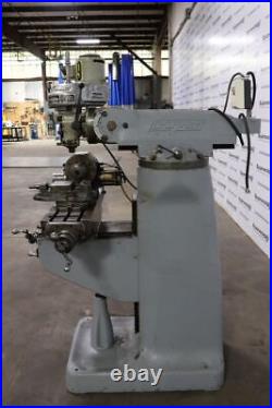 Bridgeport M Head 9 x 32 Vertical Milling Machine with Pneumatic Indexing Tab