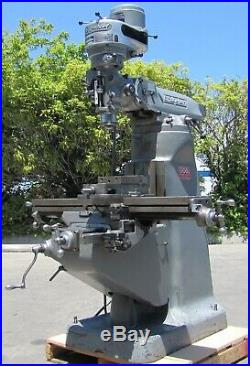 Bridgeport Mill Vertical Milling Machine 42 table with 6 Vise 2 Axis 1 hp 230V
