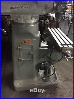Bridgeport Milling Machine 1 1/2 HP motor With 32 Table