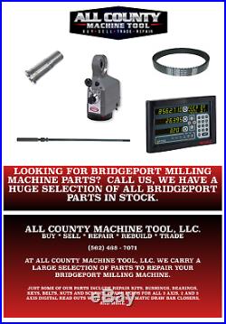 Bridgeport Milling Machine 1 1/2 Hp 9 X 48 Table Servo Power Feed 2 Axis Dro