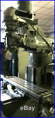 Bridgeport Milling Machine 1 HP J Head Turn Key Plug And Play
