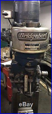 Bridgeport Milling Machine 3/4HP 1 Phase 230 32 Table