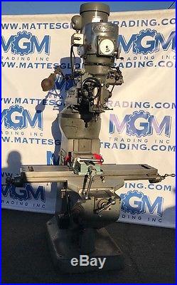 Bridgeport Milling Machine 9 X 42 2HP Variable Speed with Vise & Collets