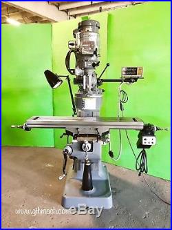 Bridgeport Milling Machine 9 x 48 Table/w Power Feed and DRO 2 HP motor