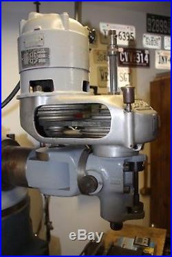 Bridgeport Milling Machine M Head with Collets, Arbors, End Mills 1/2hp 3ph 220v
