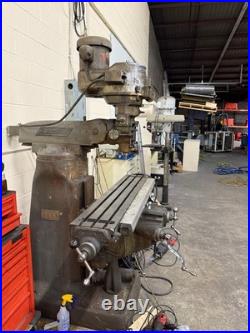 Bridgeport Milling Machine Mill Vertical Knee Type 9x42 Table Step Pulley