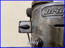 Bridgeport Milling Machine Mill Vertical Knee Type 9x42 Table Step Pulley