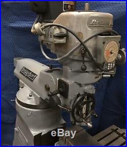 Bridgeport Milling Machine Variable Speed 1.5HP 220 3PH With Anilam DRO/Power Feed