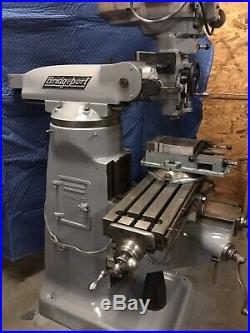 Bridgeport Milling Machine Variable Speed 1.5HP 220 3PH With Anilam DRO/Power Feed