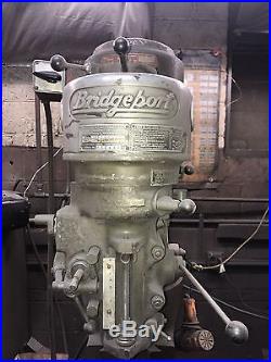 Bridgeport Milling Machine Vertical Manual Feed 42' Table Working Condition