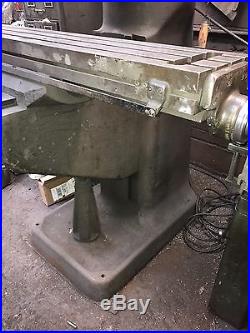Bridgeport Milling Machine Vertical Manual Feed 42' Table Working Condition