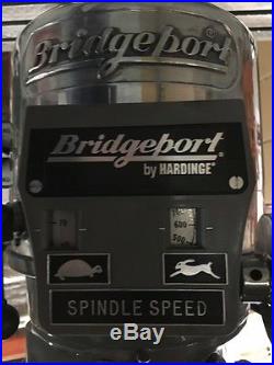 Bridgeport Milling Machine with 42Table & 2hp Vari Speed Head, Kurt Vise, & DRO