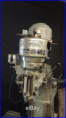 Bridgeport Milling Machine with DRO and Servo X Axis PowerFeed