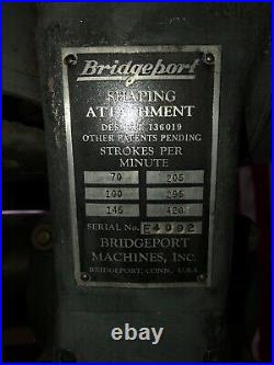 Bridgeport Milling Machine with Shaping Attachment
