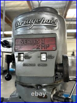 Bridgeport Series 1 2hp Mill J-Head 220V 3 Phase 9x42