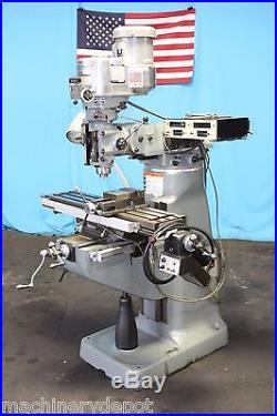 Bridgeport Series 1 2hp vertical mill with DRO, 9 x 42 table And mill vise